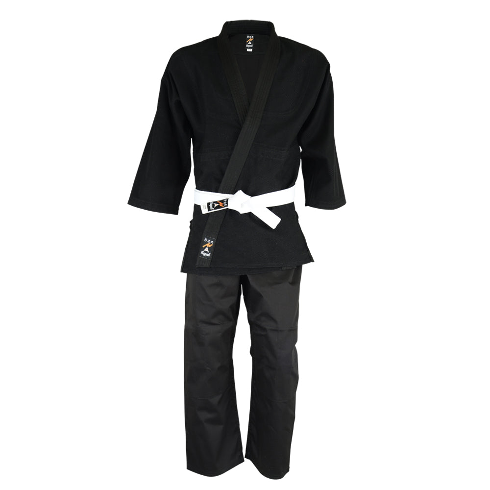 Playwell Adults Basic Plain Ju Jitsu Suit - Black 450g