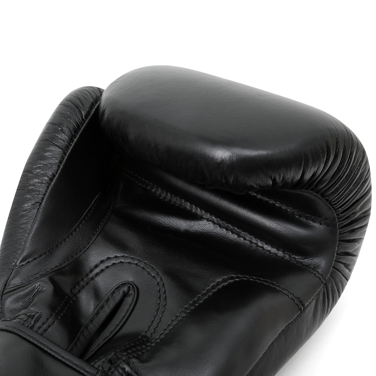 Boxing Gloves Leather - With Free Boxing Wraps - Black - 4oz