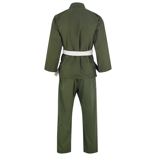 Playwell Adults Mens Pro Elite BJJ Jiu Jitsu Gi - Military Green