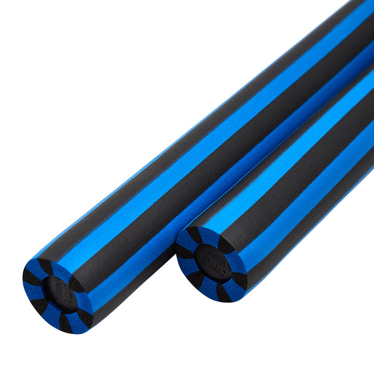 NR-003: Foam Nunchaku with Cord Blue/ Black stripes