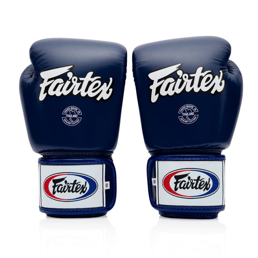 قفازات الملاكمة الجلدية العالمية الزرقاء Fairtex BGV1