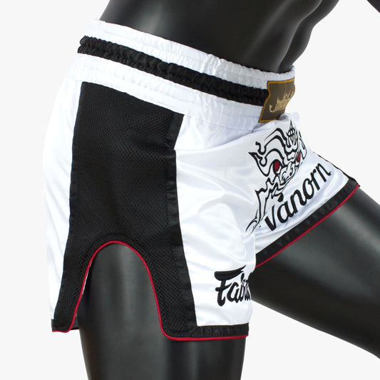 Fairtex Vanorn Slim Cut Muay Thai Shorts - White