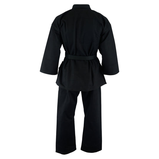 Kids Karate Deluxe Silver Brand Suit - Black 10oz