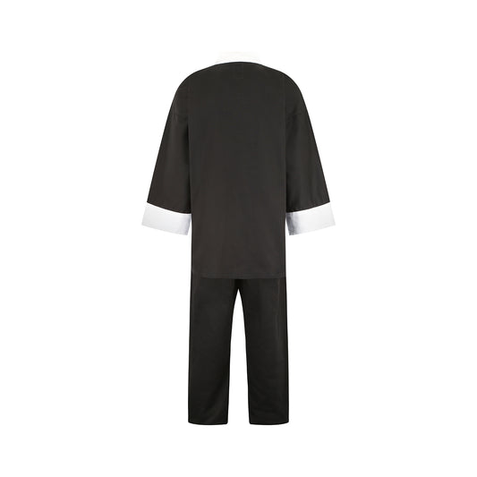 Kids Kung Fu Medium Weight 9oz Suit - Black/White