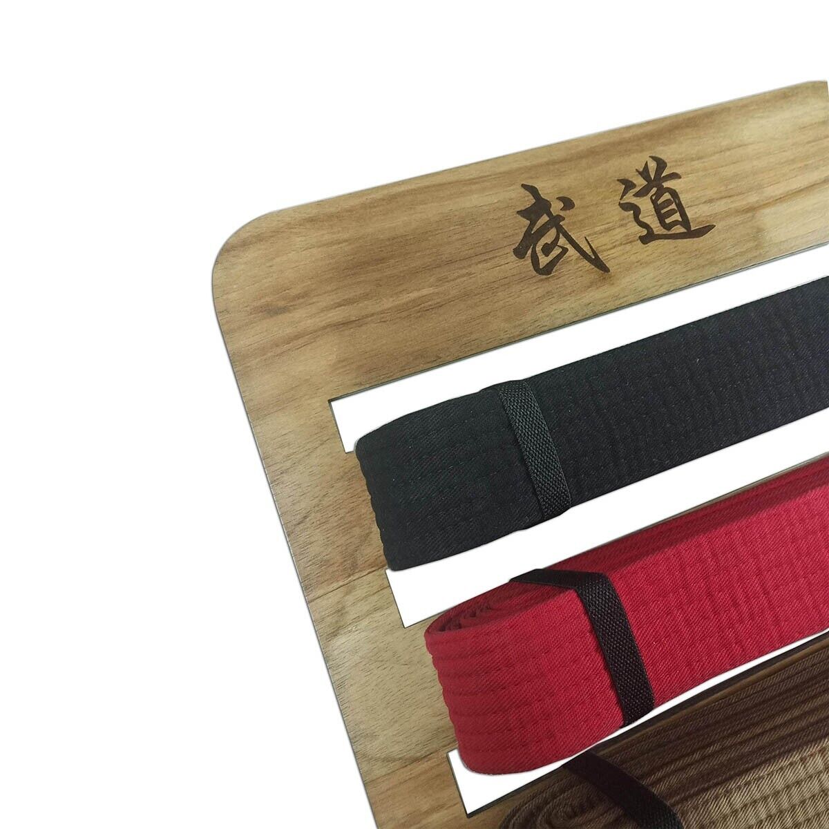 Square Wall Mounted Belt Display Stand - KOA Wood