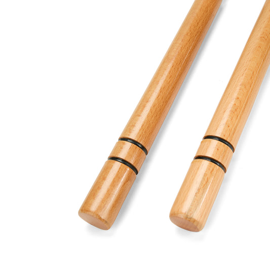Deluxe Wooden Red Oak W/ 2 Stripes Nunchucks B.B