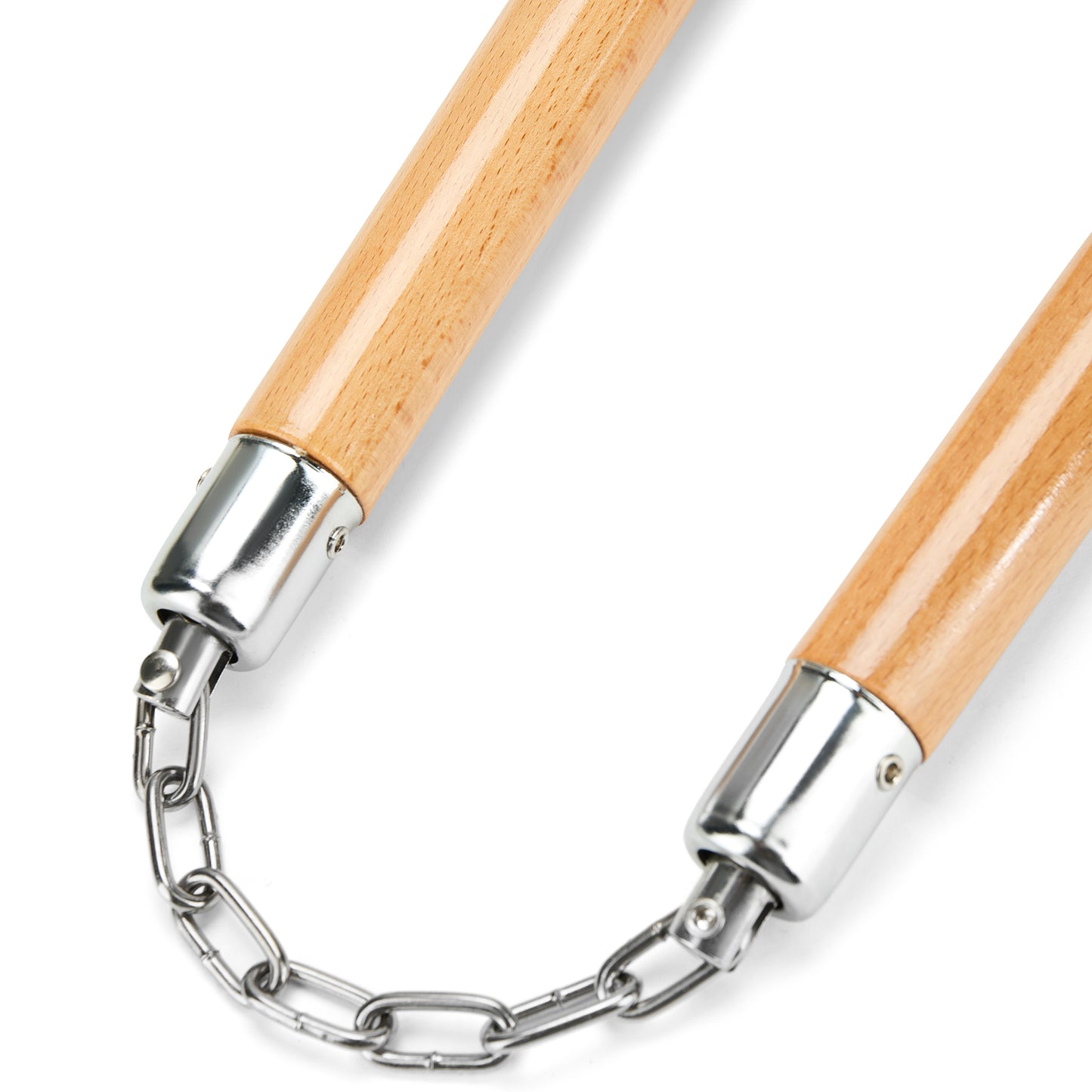 Deluxe Wooden Red Oak W/ 2 Stripes Nunchucks B.B