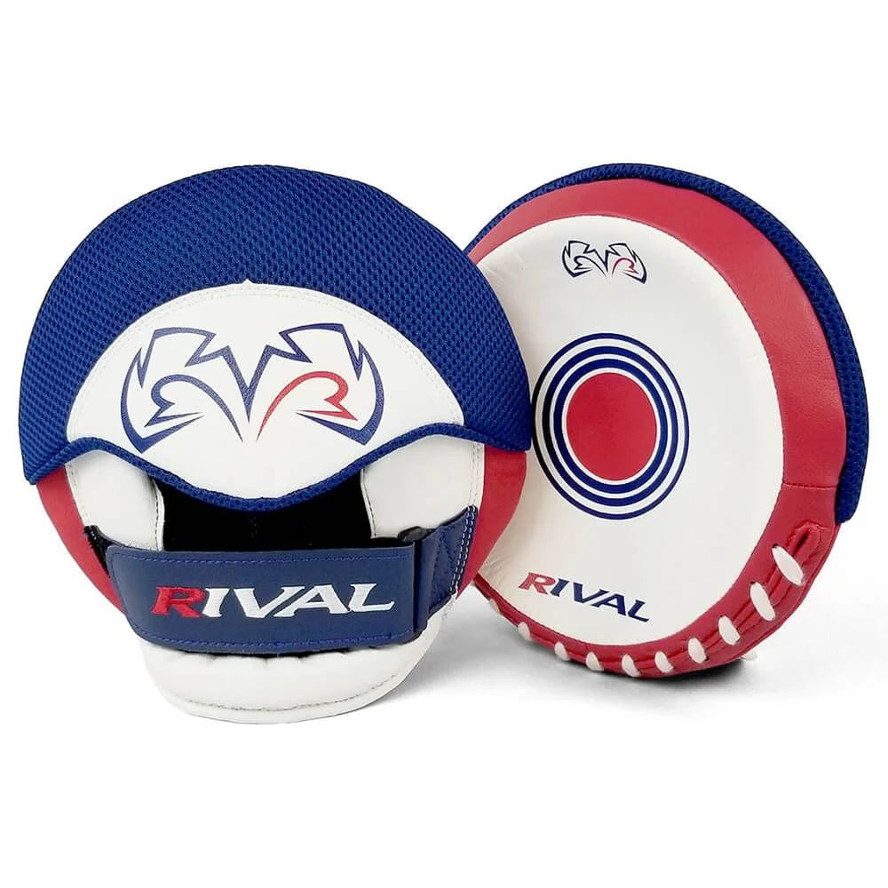 Rival Boxing RPM5 Parabolic Punch Mitts - White/Blue
