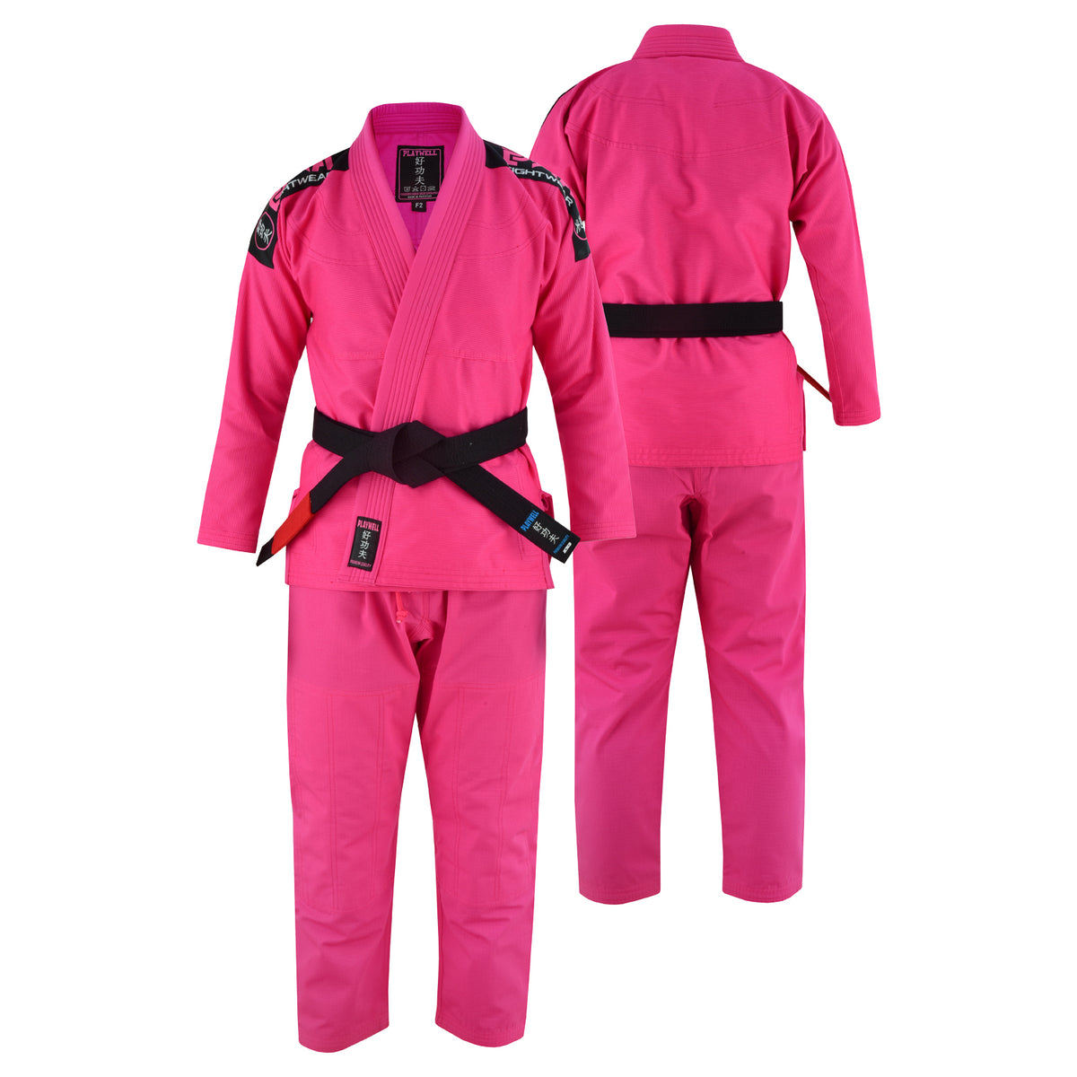 Playwell Adults Ladies Pro Elite BJJ Jiu Jitsu Gi - Pink