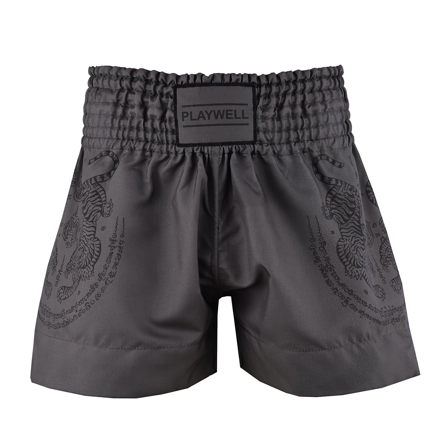Twin Tigers Muay Thai Boxing Gloves, Shin Pads & Shorts - Grey