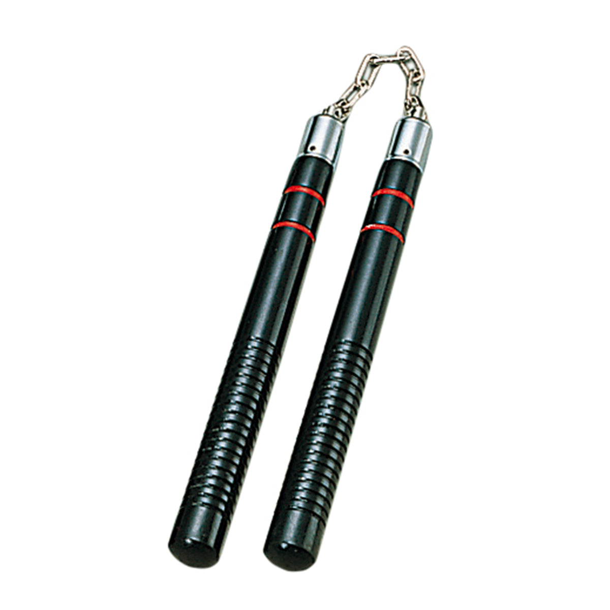 Deluxe Wooden Black Oak 2 Stripes Nunchucks B.B