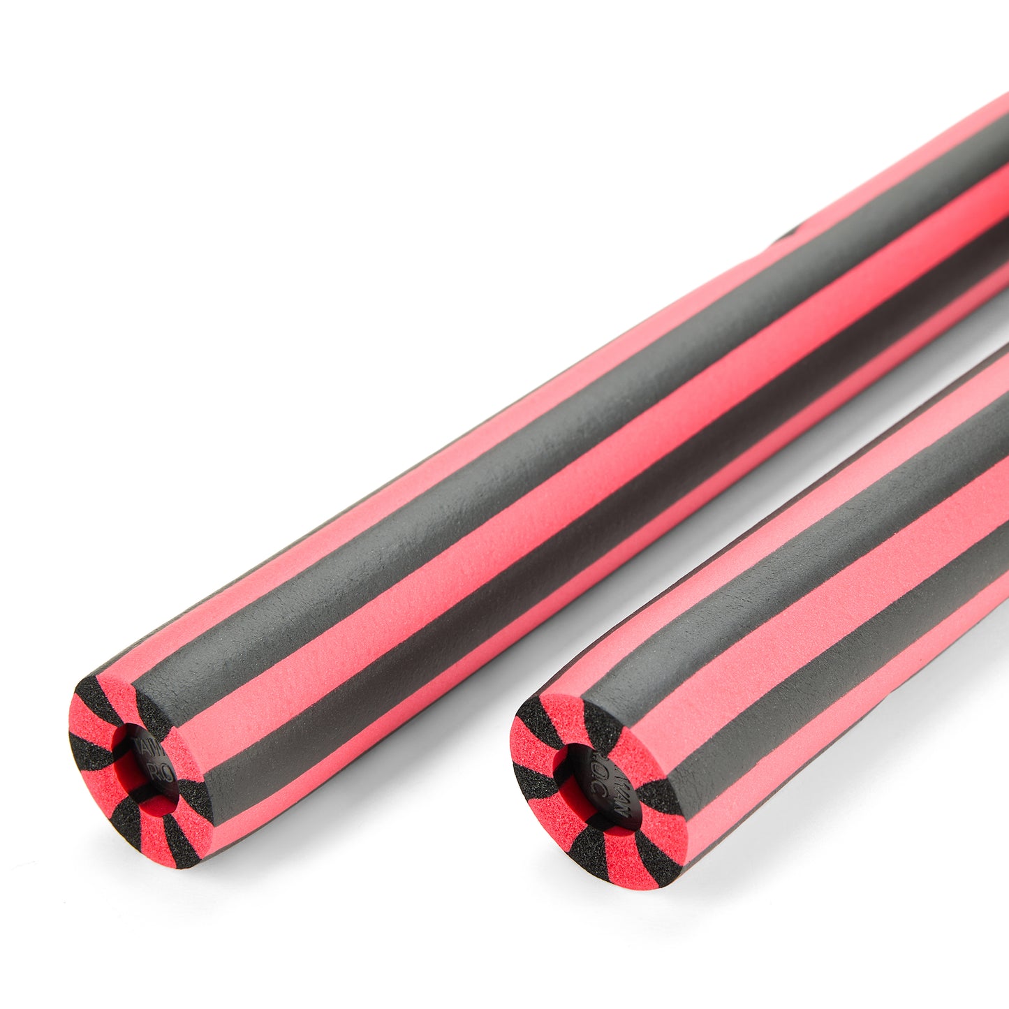 NR-003: Foam Nunchaku with Cord Black/ Red stripes
