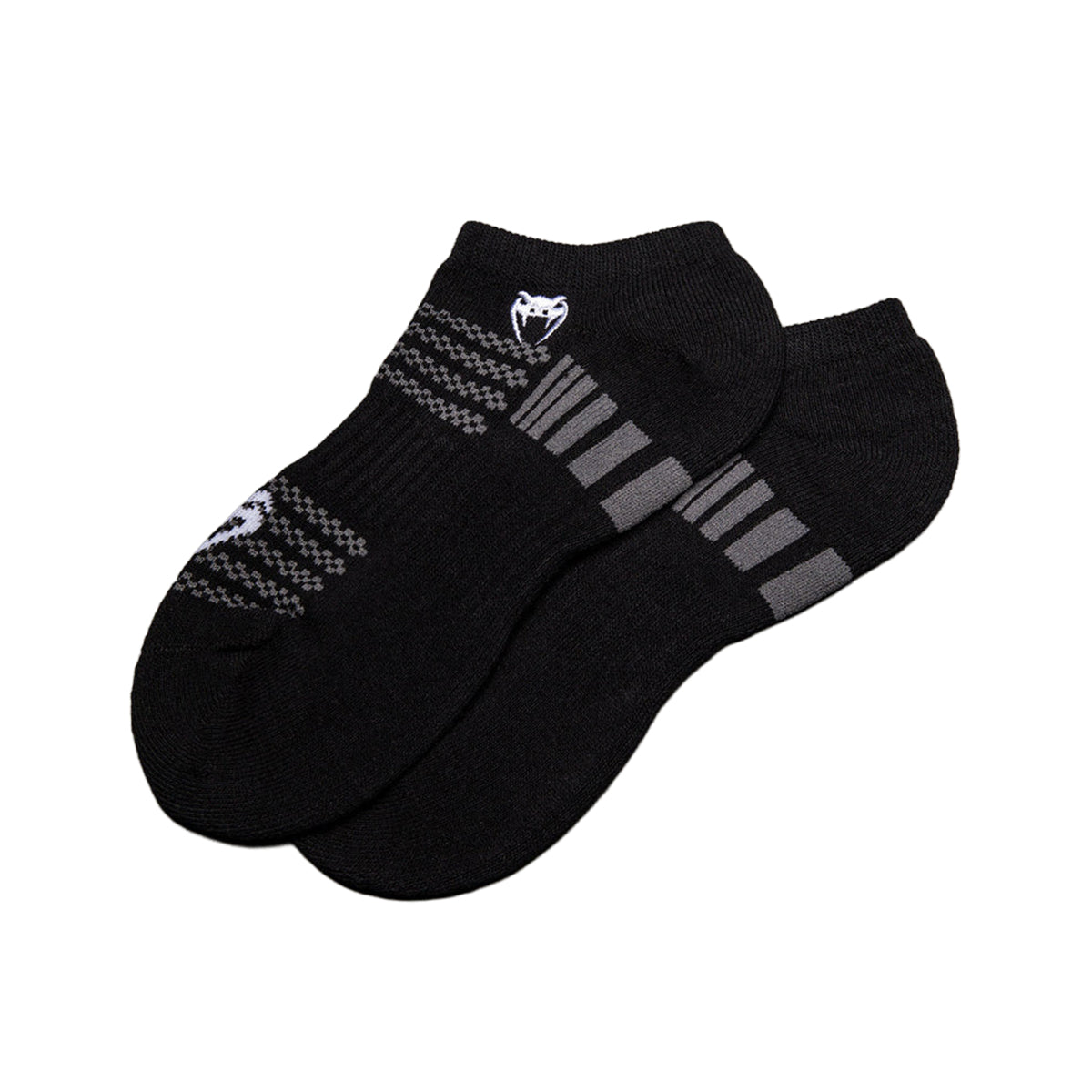 Venum Vector No-Show Socks 3 Pack - ( Large Size ) - Black/Grey