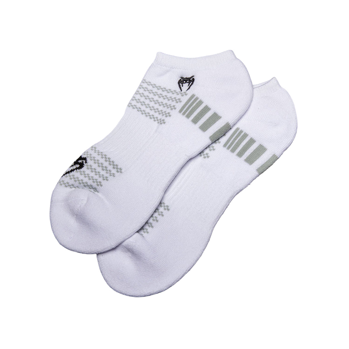 Venum Vector No-Show Socks 3 Pack - ( Large Size ) - White/Grey