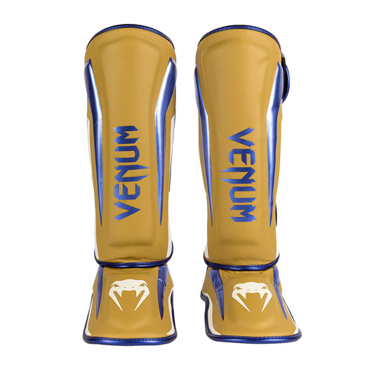 Venum Muay Thai Stand Up Elite Shin Guards - Camel - Clearance