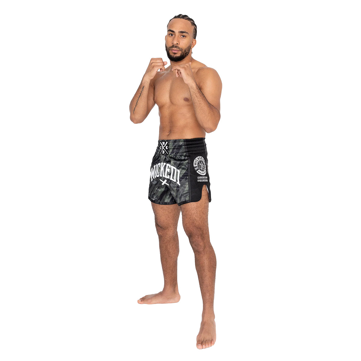 Wicked1 Fury Muay Thai Shorts - Khaki