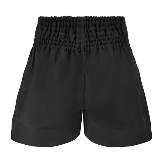 Twin Tiger Satin Muay Thai Competition Fight Shorts - Black/Blac
