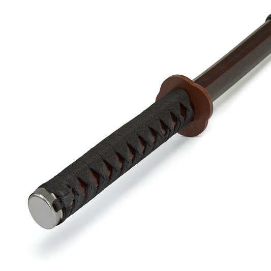 Wooden Roped Bokken With Plastic Scabbard - Cherry Oak