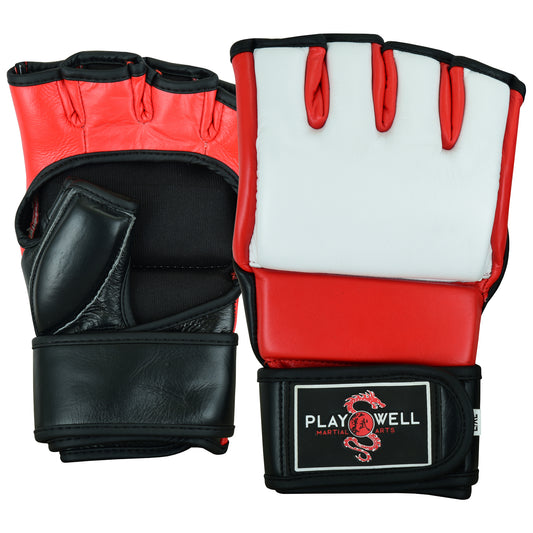 MMA Elite Leather Competition Style Fight Gloves