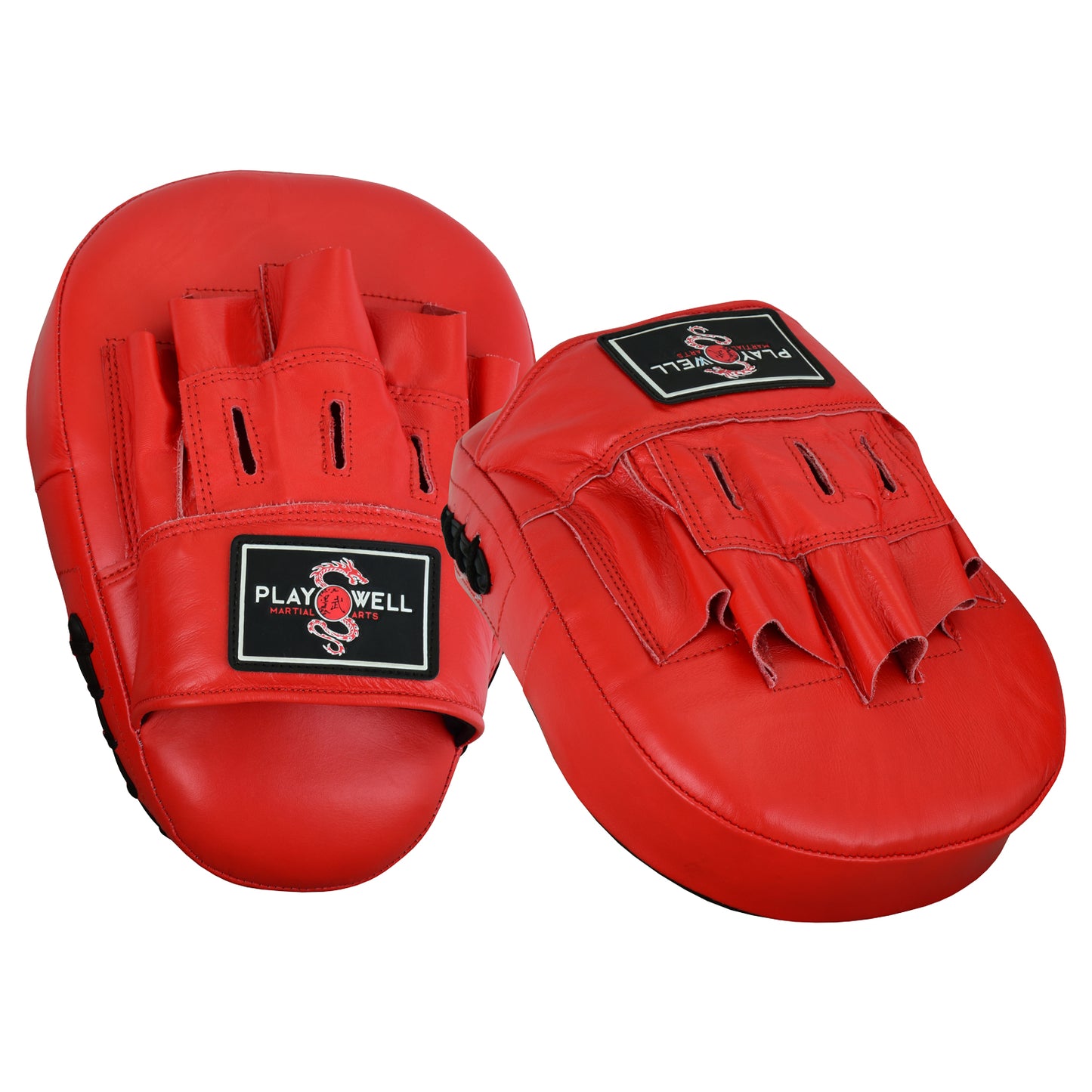 Deluxe PMA Curved Leather Focus Pads - Red/Black