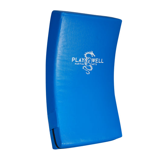 Deluxe Vinyl Blue Curved Shield - Medium