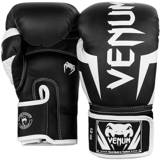 Venum Elite Boxing Gloves - Black/White