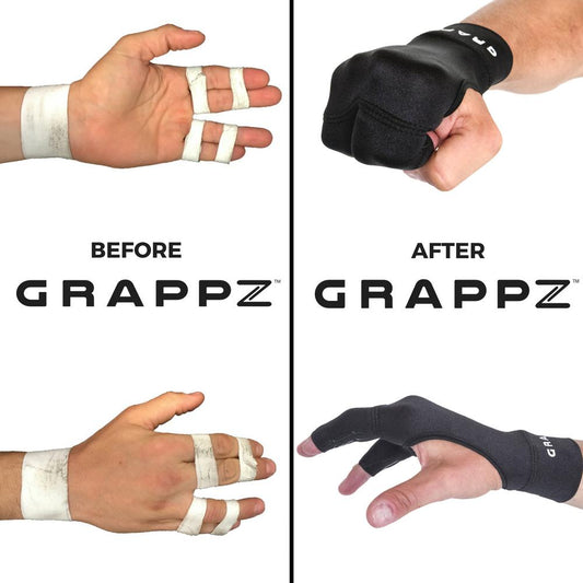 قفازات Grappz - بديل لشريط الأصابع - قفازات ضغط للمصارعة