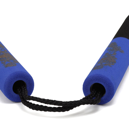 NR-005: Foam Nunchaku with Cord Blue / Black Dragon