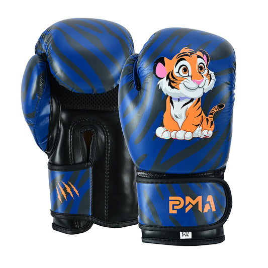 PMA Muay Thai Kids Blue tiger Gloves
