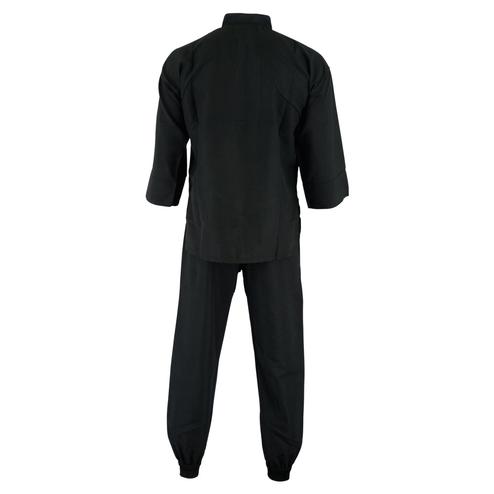 Adults Kung Fu Elite Microfibre Suit - Black
