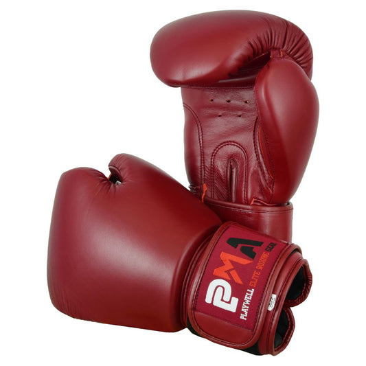 Elite Leather Classic Maroon Series Boxing Gloves - Sale