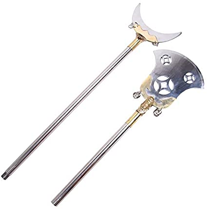 Portable 2pc Heavy Steel Monk Spade ( Solid Blade )