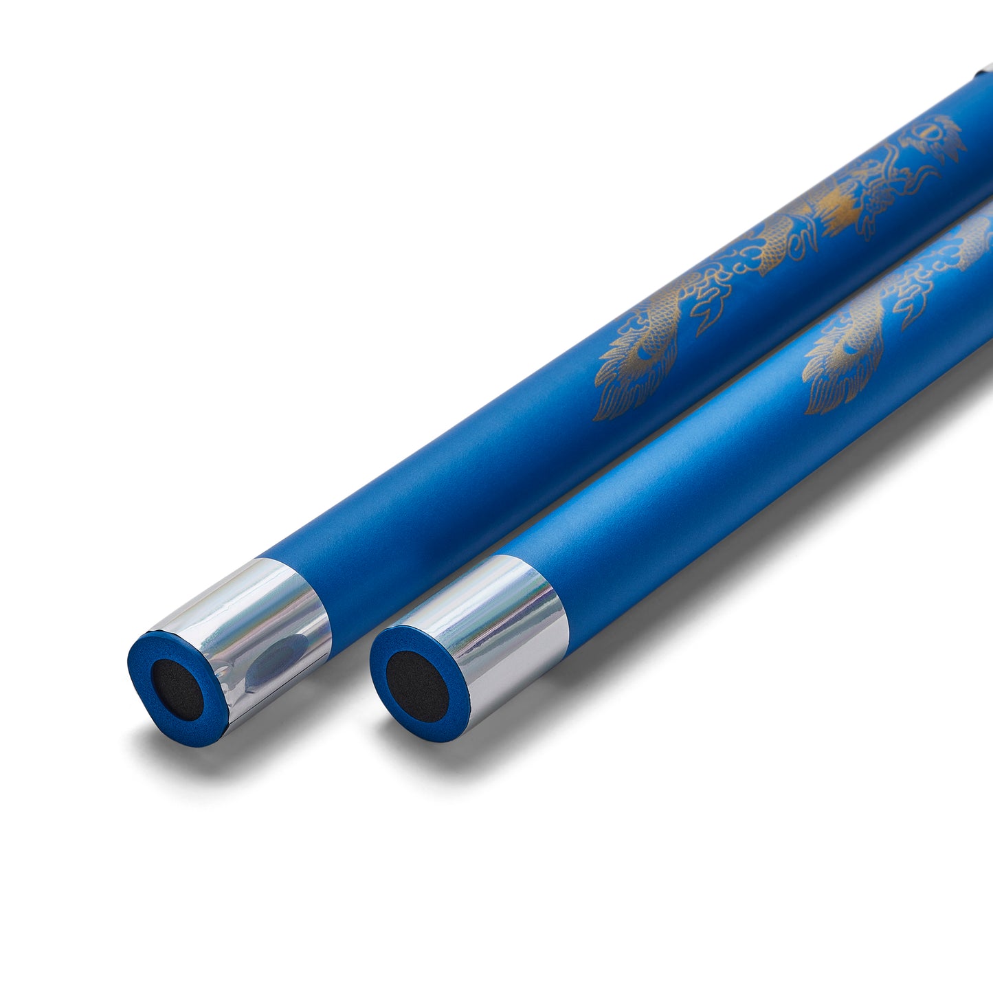 Deluxe Foam Speed Nunchucks With Chain - Blue/Silver - 11"