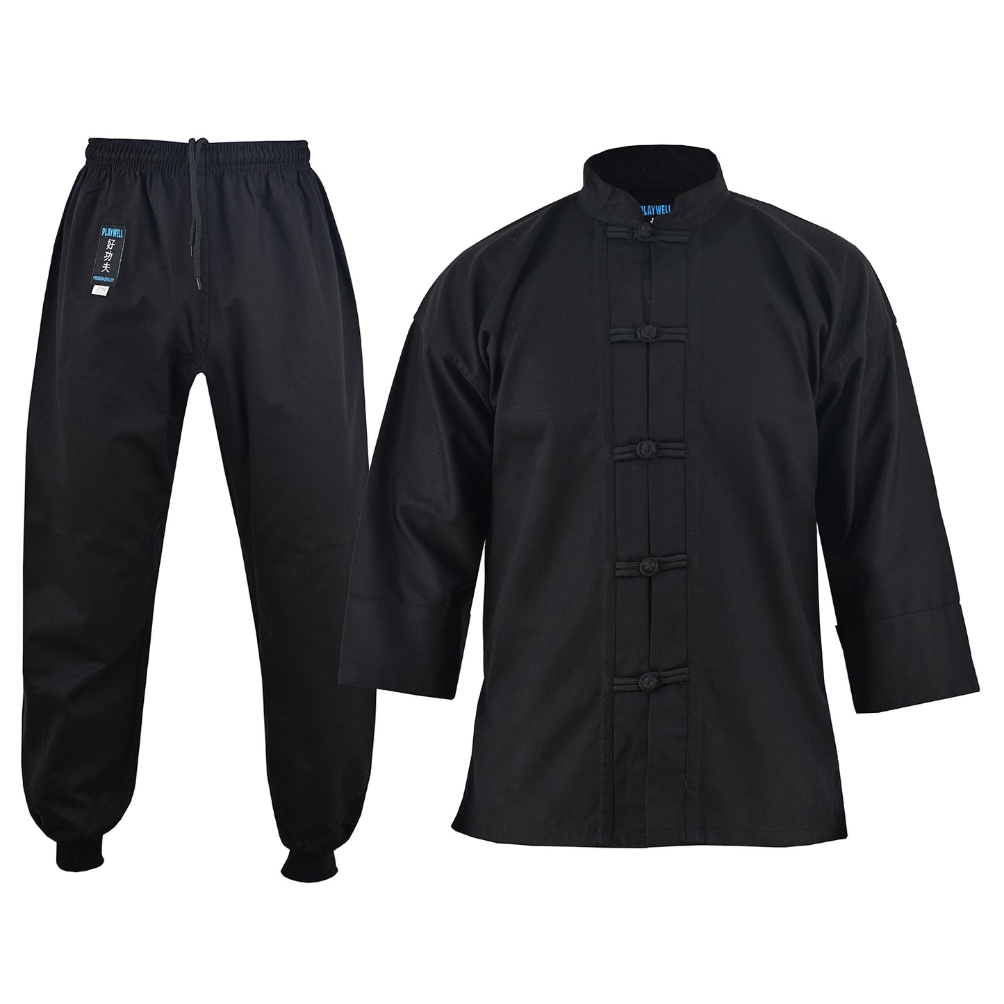Kids Kung Fu Medium Weight 9oz Suit - Black