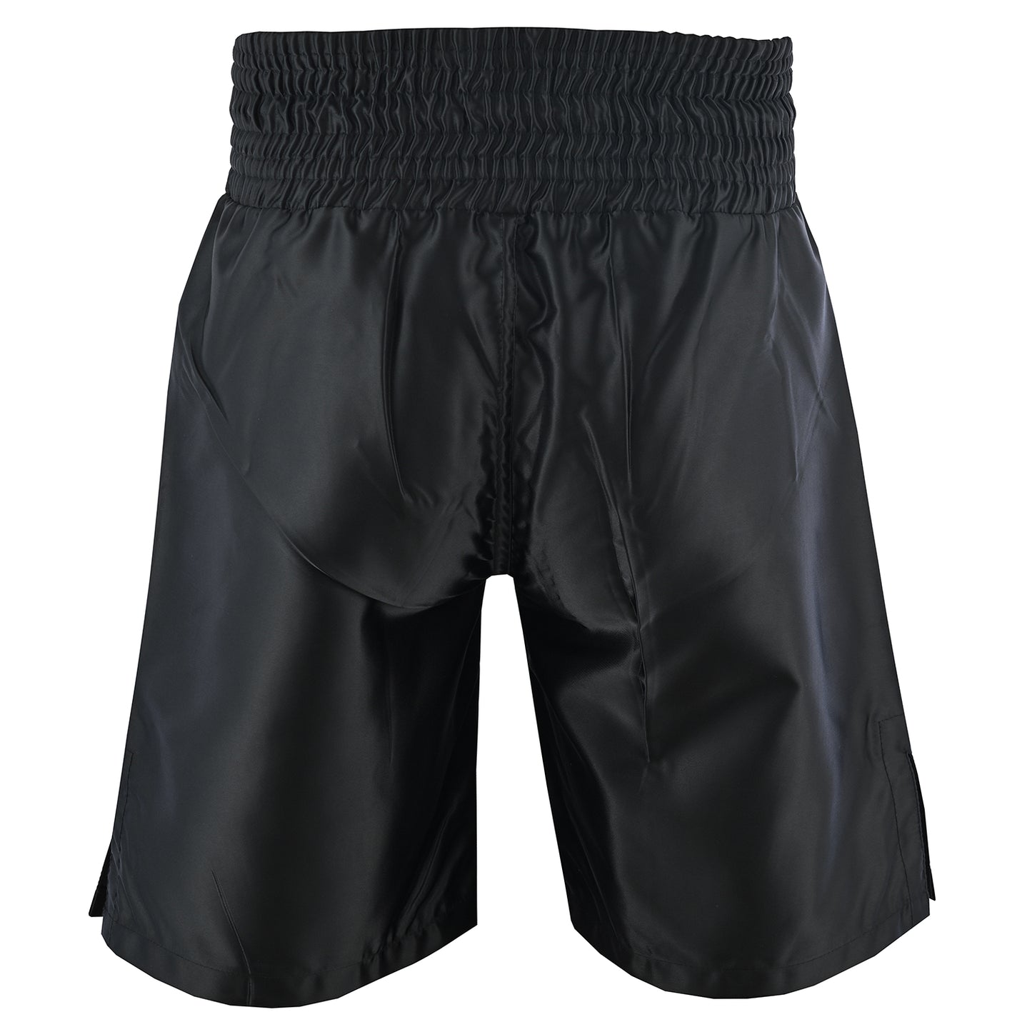 Plain Black Satin Boxing Training Shorts