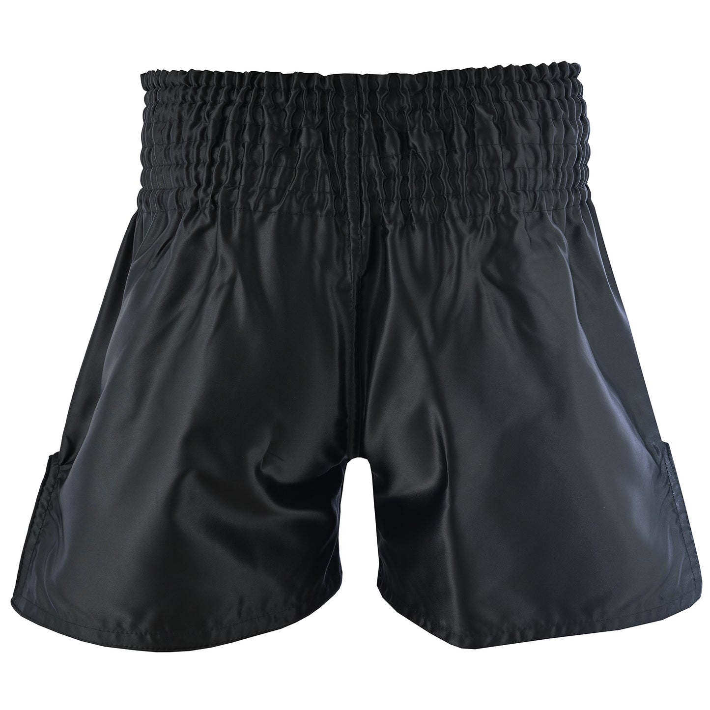 Plain Black Satin Muay Thai Training Shorts
