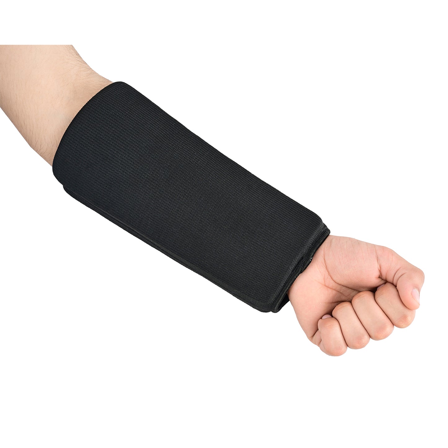 Elasticated Black Full Contact Forearm Guard (Padded Both Sides)