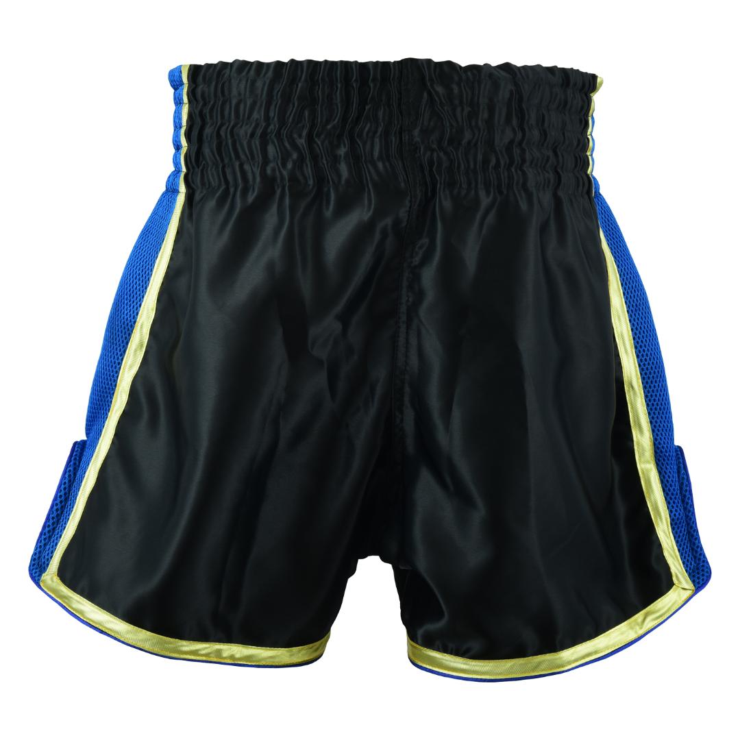 Muay Thai Competition Playwell Fight shorts - Black/Blue