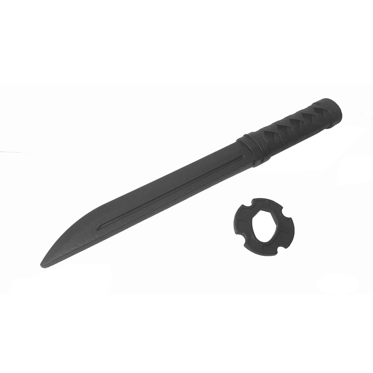 Black Polypropylene Full Contact Tanto Knife - 14"