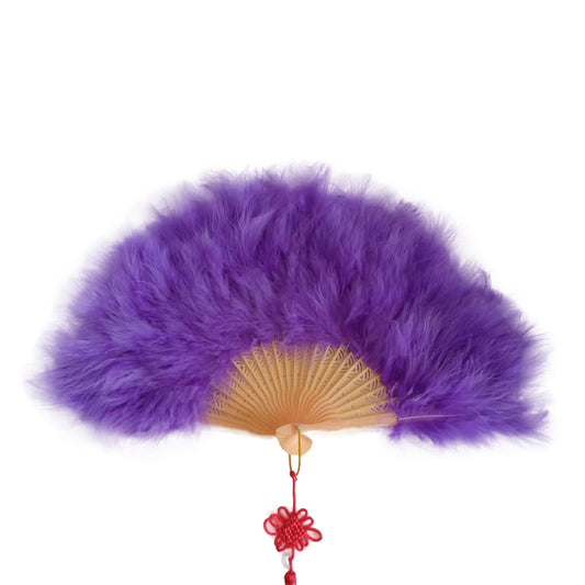 Martial Arts Kung Fu Purple Feather Fan