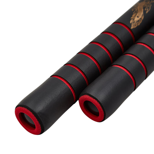 NR-027:Deluxe Foam Nunchaku B.B With Grip : Red grips