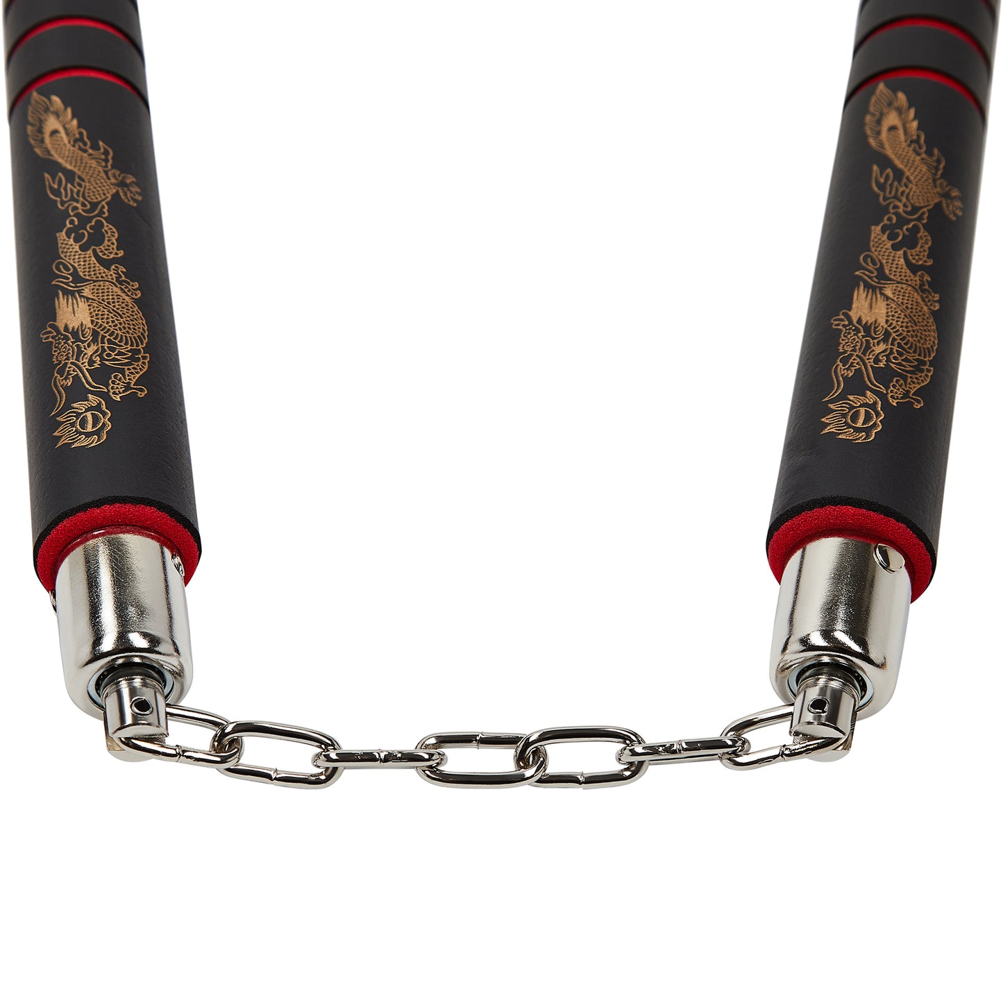 NR-027:Deluxe Foam Nunchaku B.B With Grip : Red grips