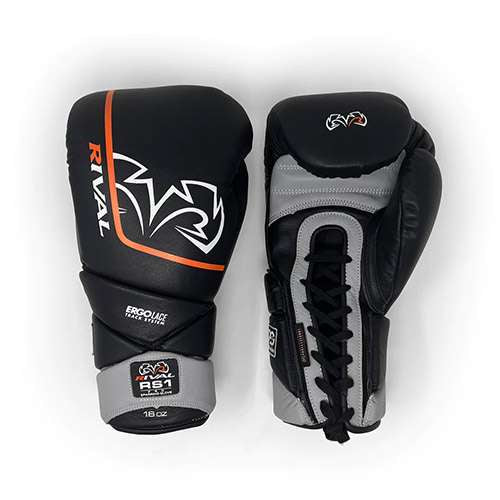 Rival RS1 Pro Leather Sparring Gloves 20th Anniversary - Black