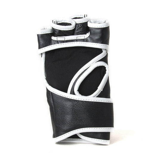 Sandee MMA Leather Fight Gloves - Black 4oz