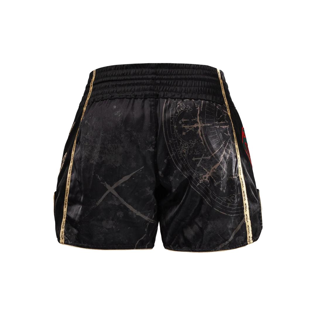 Venum Santa Muerte 5.0 Muay Thai Shorts - Deep Black/Gold