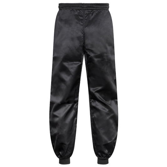 Kung Fu Trousers: Black Satin - PRE ORDER