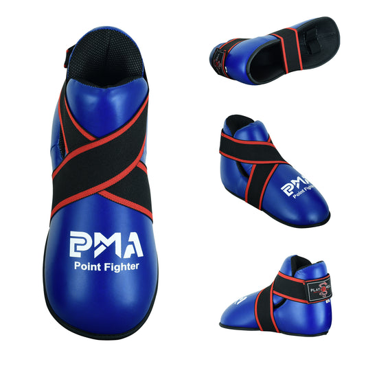 Semi Contact Point Sparring Boots - Blue - NEW