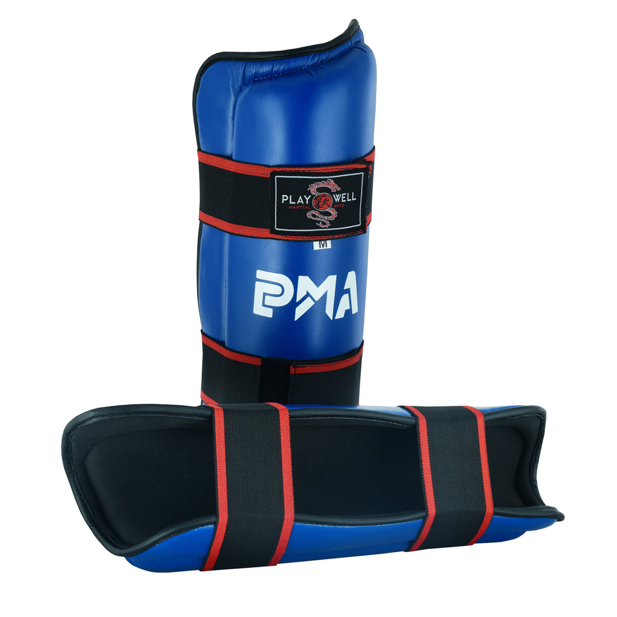 Childrens Semi Contact Elite Kickboxing Shin Guards - Blue