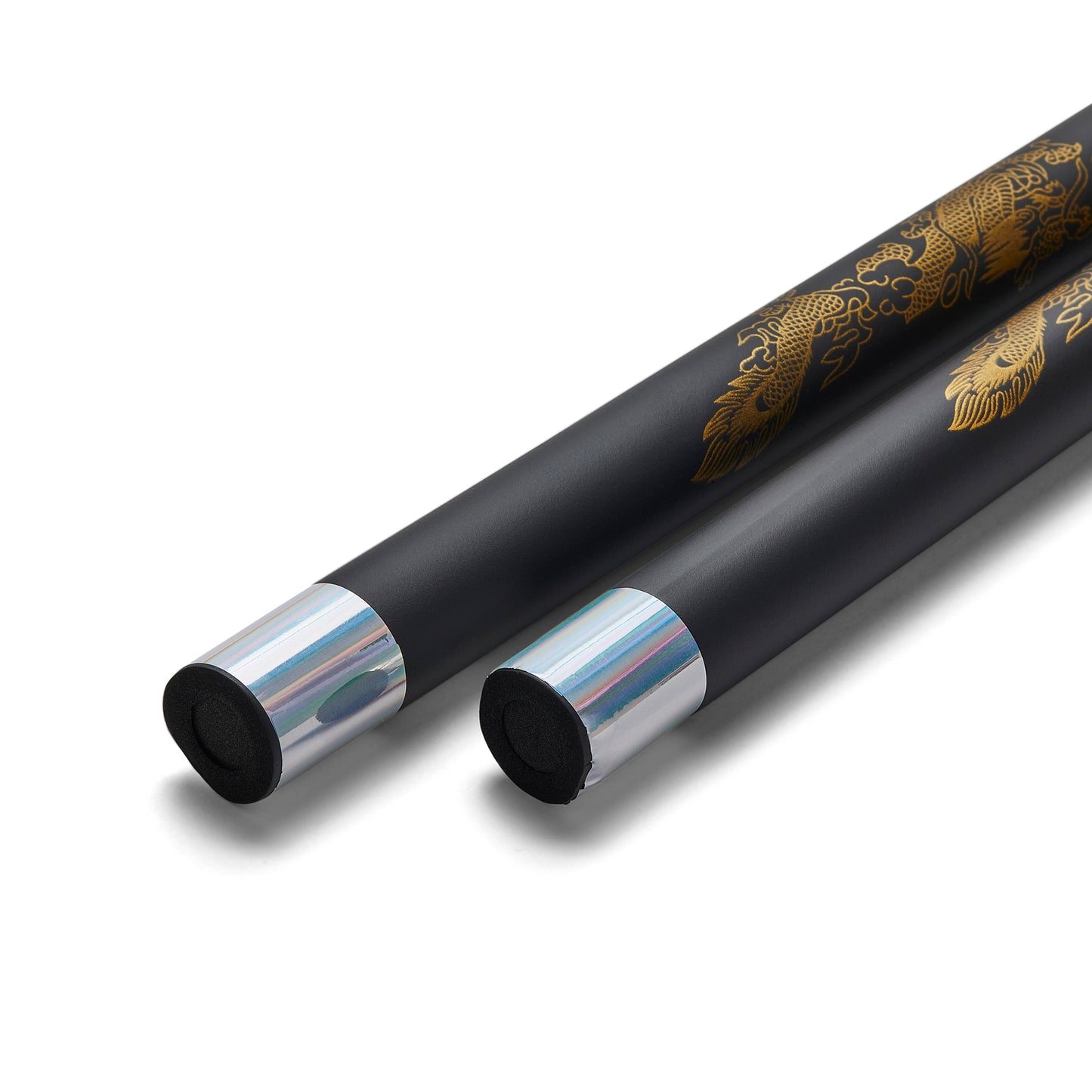 Deluxe Foam Speed Nunchucks With Chain - Black/Silver - 11" - PR