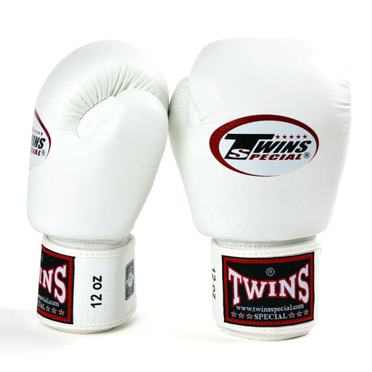 Twins BGVL3 Leather Boxing Gloves - White